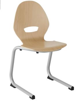 Chaise maternelle AUSTIN 2 - appui sur table - piétement aluminium (taille 1 à 4)
Coque en hêtre multiplis ép. 6 mm  taille 1 et 2
Coque en hêtre multiplis ép. 8 mm  taille 3 et 4
