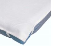 Alèse SATIN - Maille polyester enduite polyuréthane M1 respirante. coloris blanc - 150 g/m²  
Forme plateau
lavable à 90°