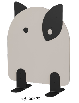 Claustra KAWAI CHAT sur patins.
2 hauteurs au choix
Largeur 80 cm
Piètement et accessoires en poudre époxy Réglisse 9005M (visserie noire).