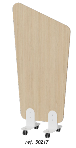 Claustra EKORCE sur roulettes. Adulte
2 largeurs au choix
Hauteur 160 cm
Piètement en poudre époxy Réglisse 9005M (visserie noire) ou Lune 9016M (visserie chromée).