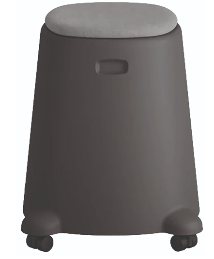 Tabouret TABAL avec assise tapissée grise avec molette de fixation.
Lot de 3 de la même couleur.
En polypropylène.