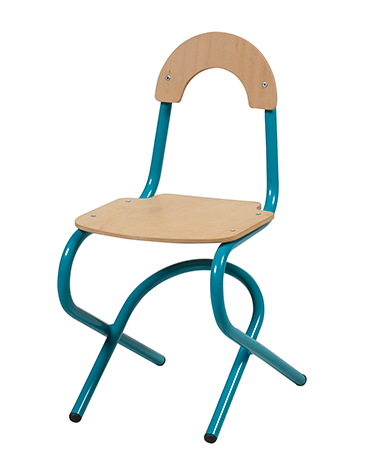 Chaise appui sur table 4 pieds ZANA Acier (assise & dossier séparés)